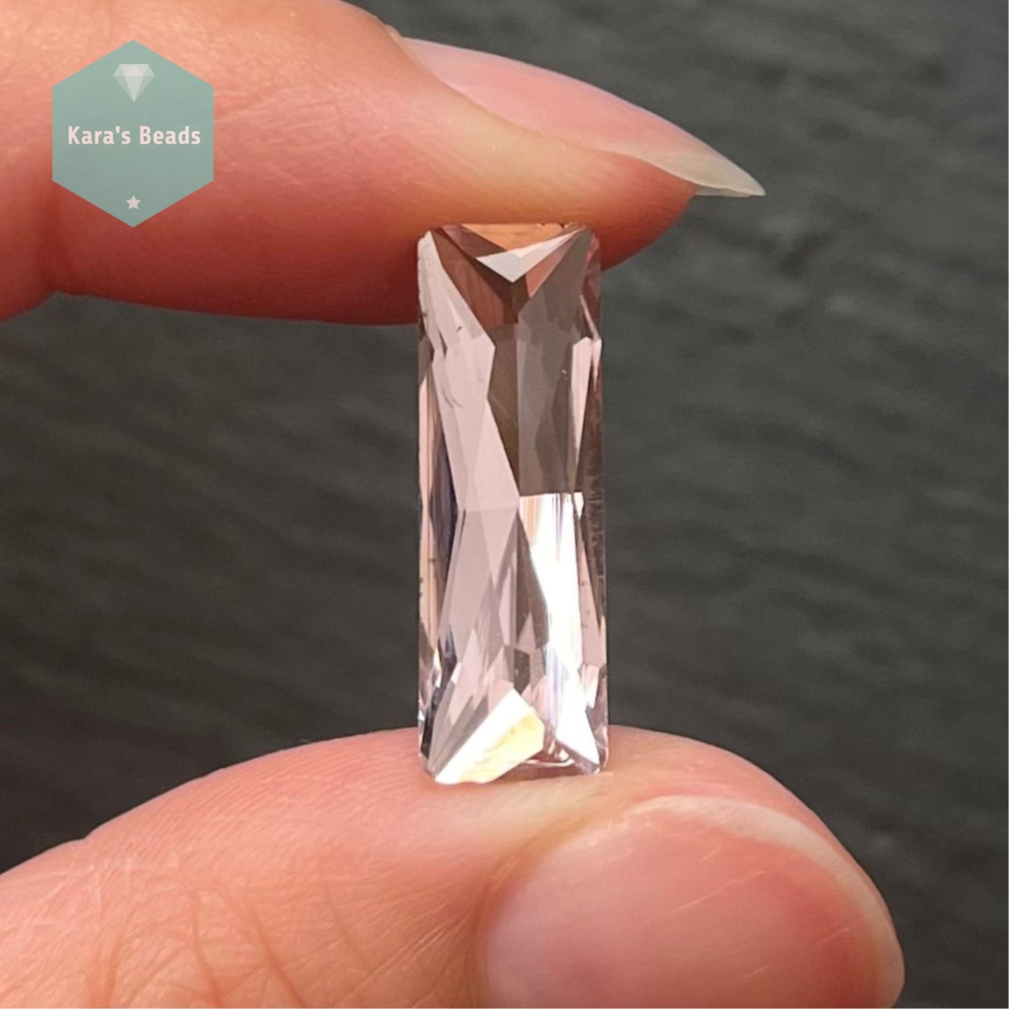 21x7 mm Princess Cut Baguette Baby Pink 1 pc