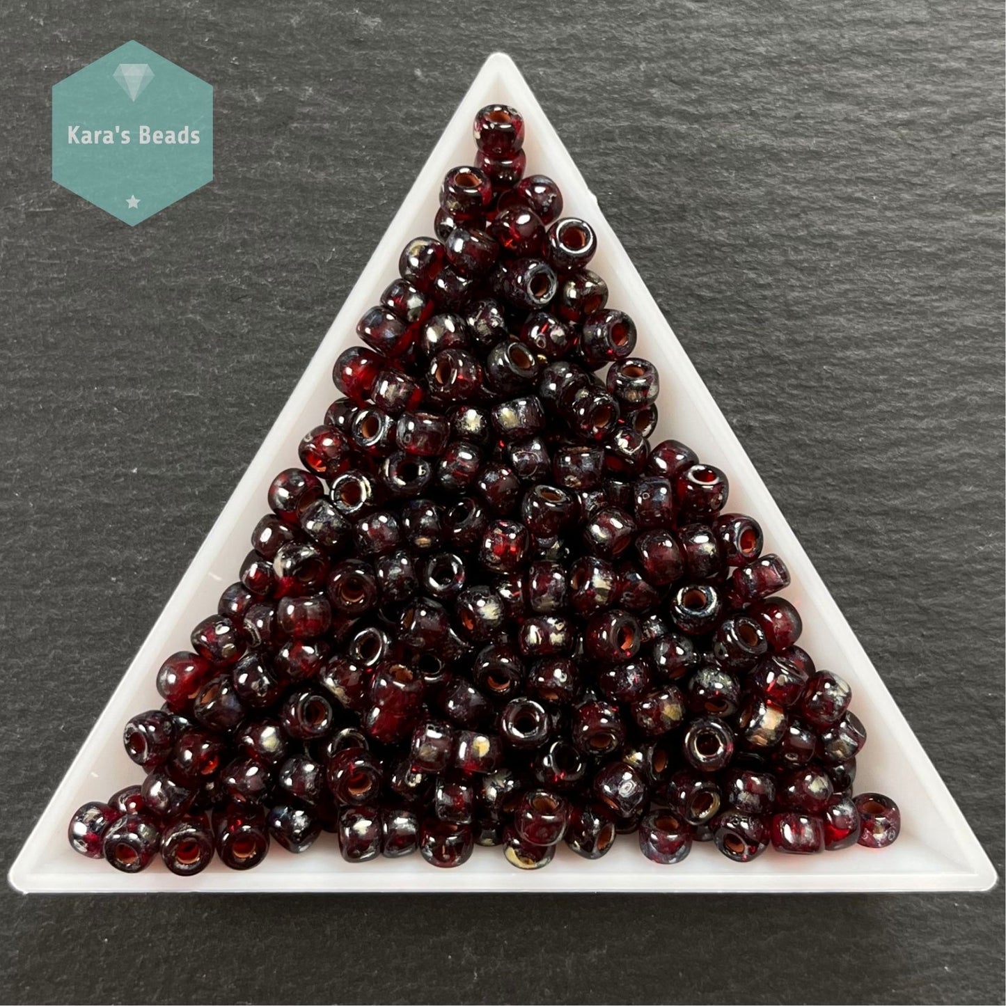 23g Tube Matubo 6/0 Siam Ruby Picasso Silver