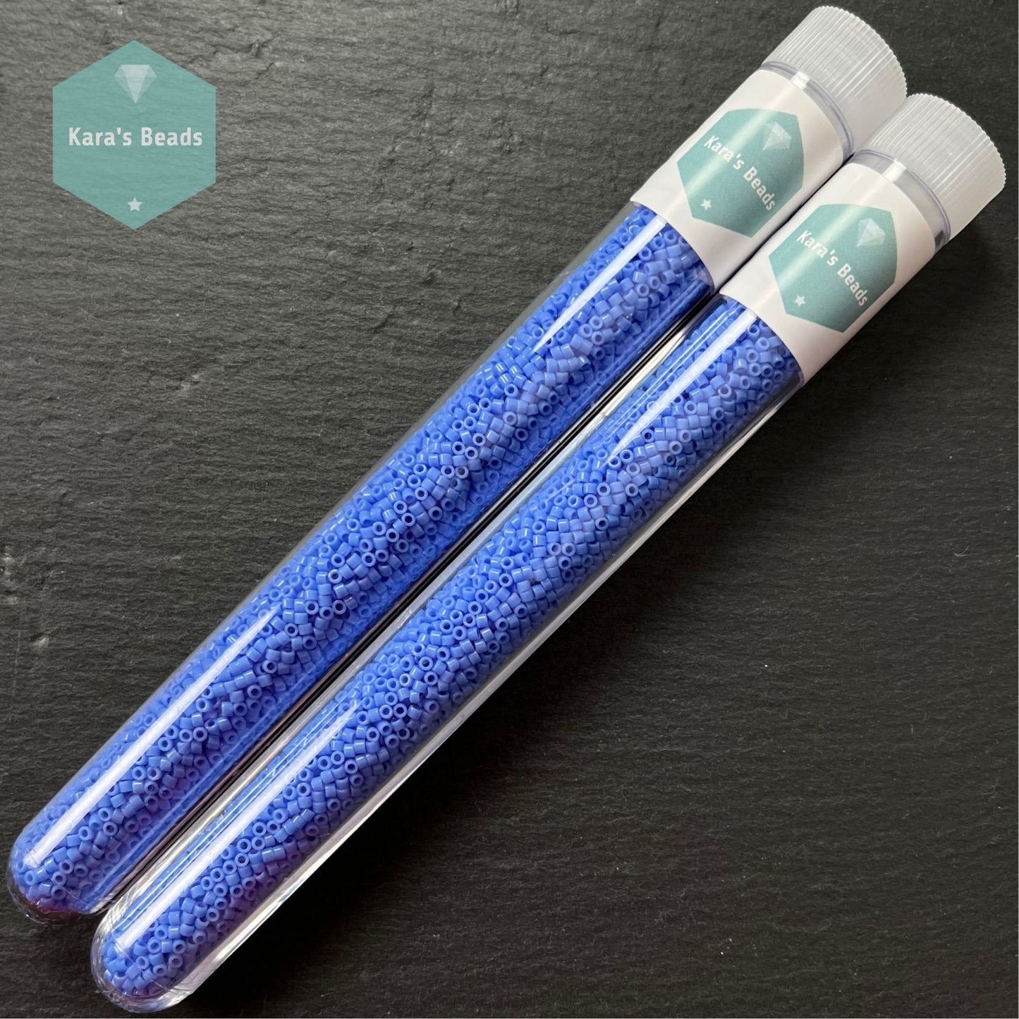 22g Tube 11/0 Miyuki Delica DB730 Opaque Light Sapphire