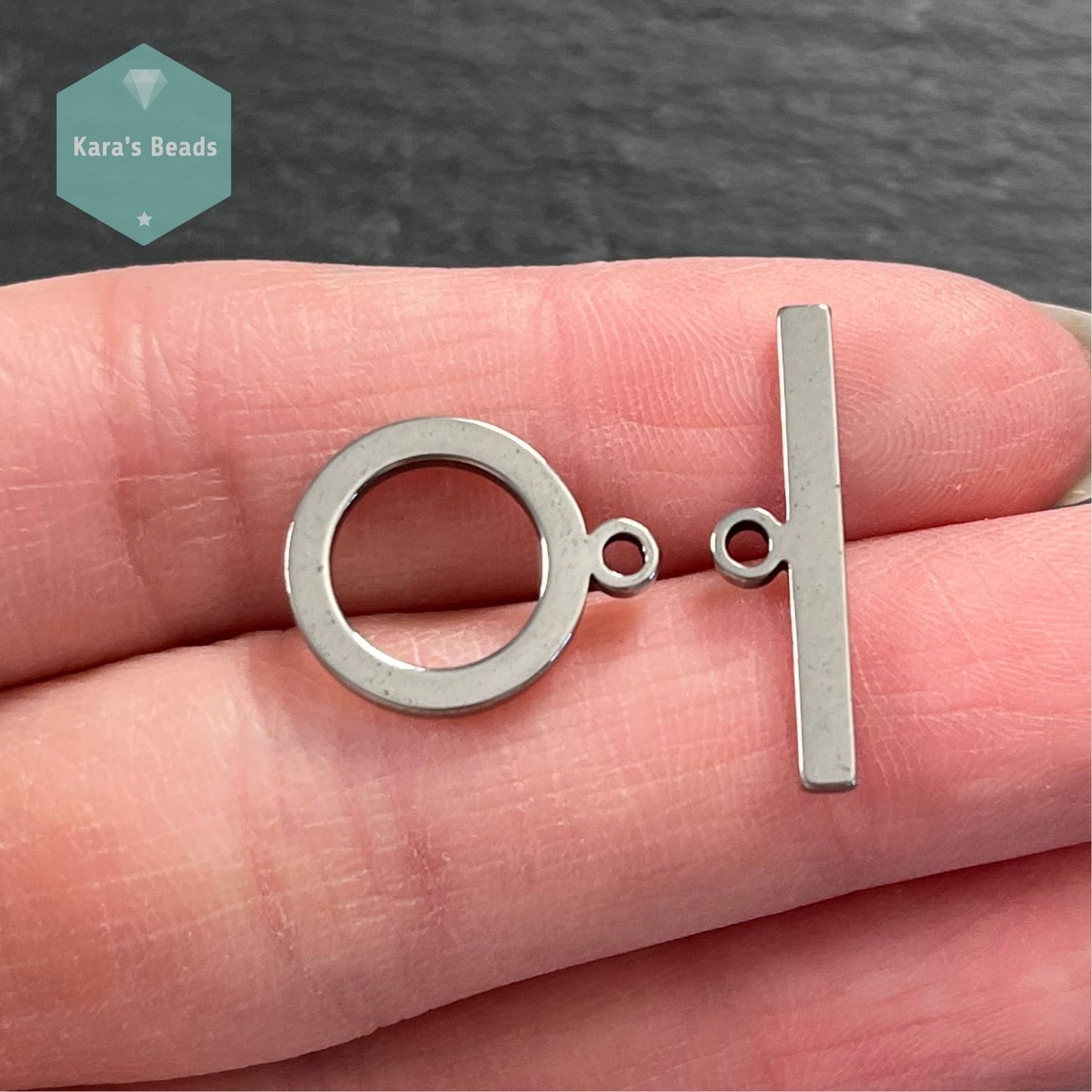 Stainless Steel Squared Toggle Clasp 1 pc