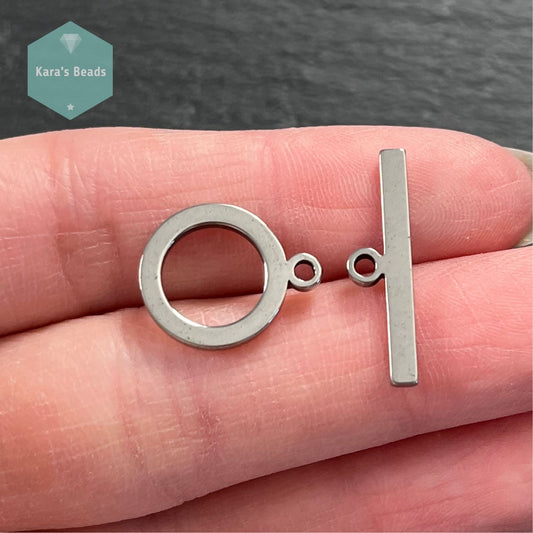 Stainless Steel Squared Toggle Clasp 1 pc