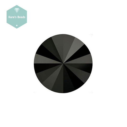 14mm Rivoli Jet Black 1 pc