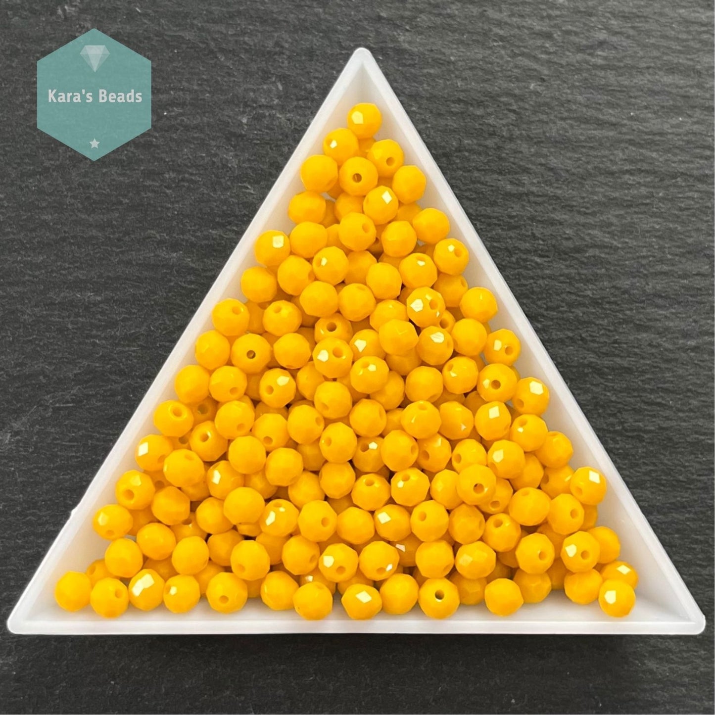 300pcs Tube 3x4mm Rondelle Beads Butterscotch