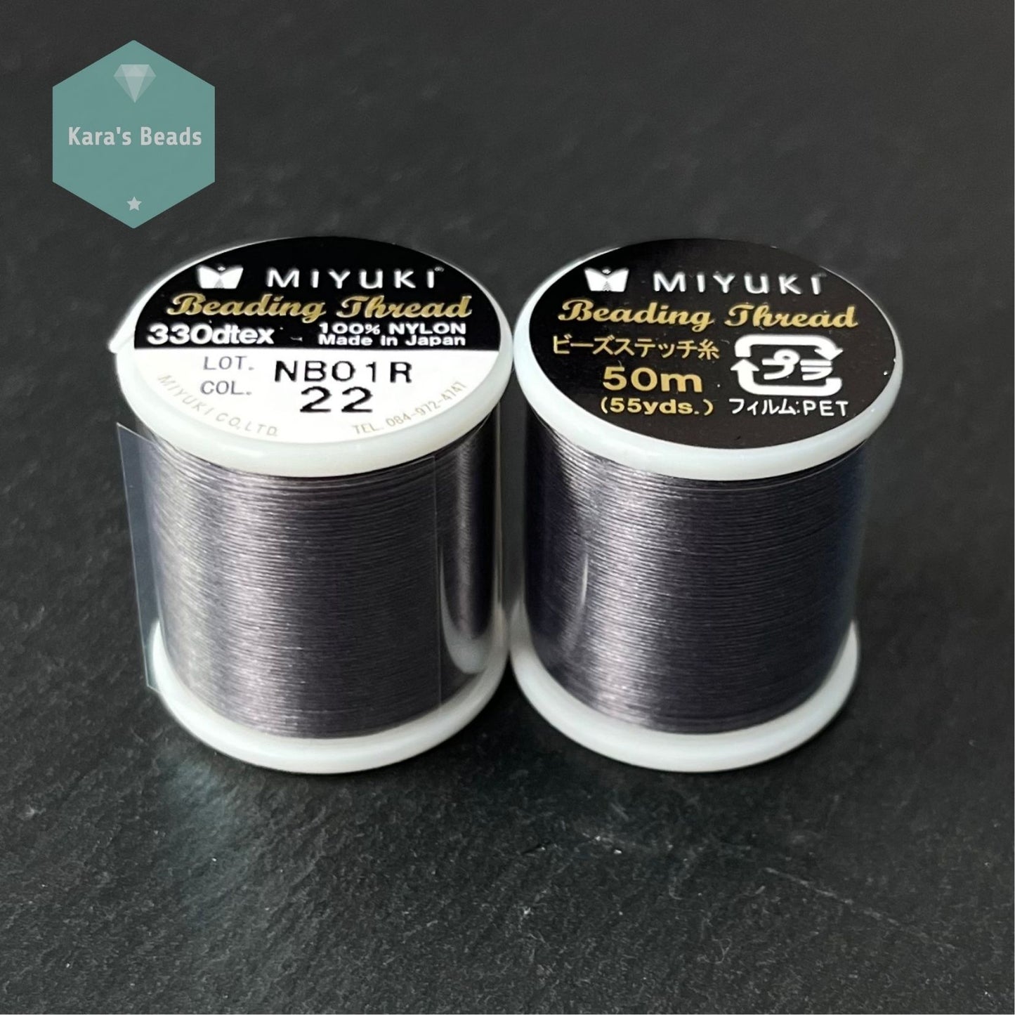 Miyuki Beading Thread 50 m - Col. 22 Stormy Blue