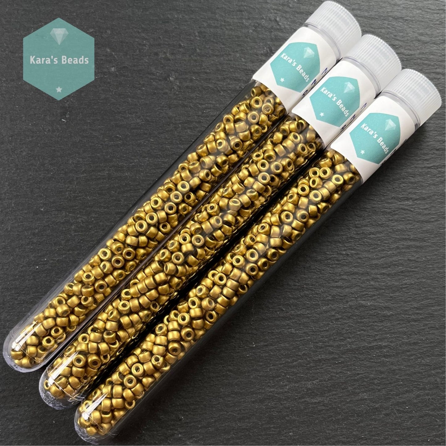 23g Tube Matubo 6/0 Matte Metallic Aztec Gold