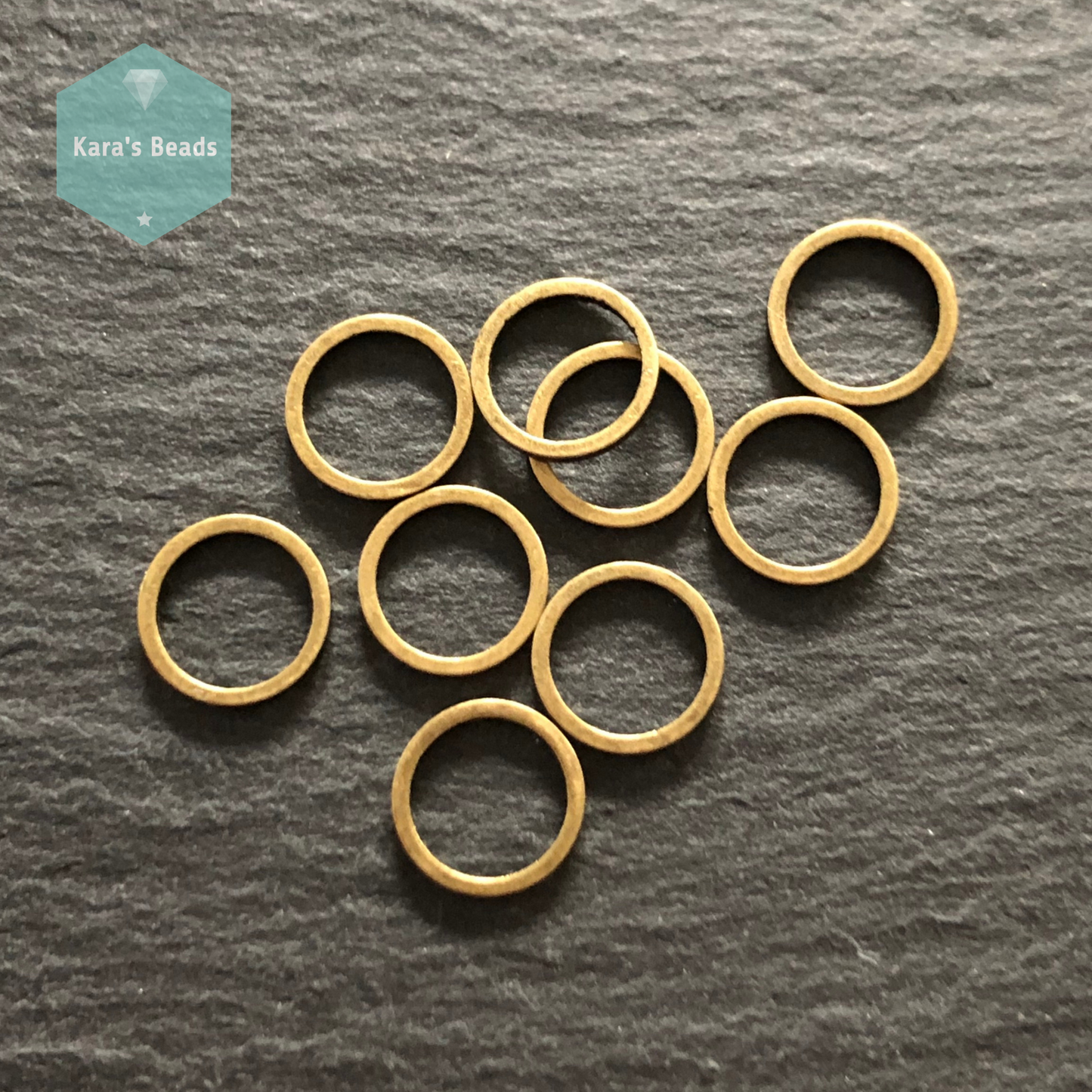 8 mm Round Connector Bronze 1 pc