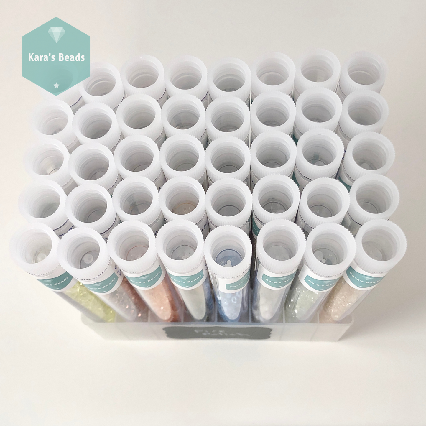 Plastic Tray for Bead Tubes with Waterproof Chalkboard Labels