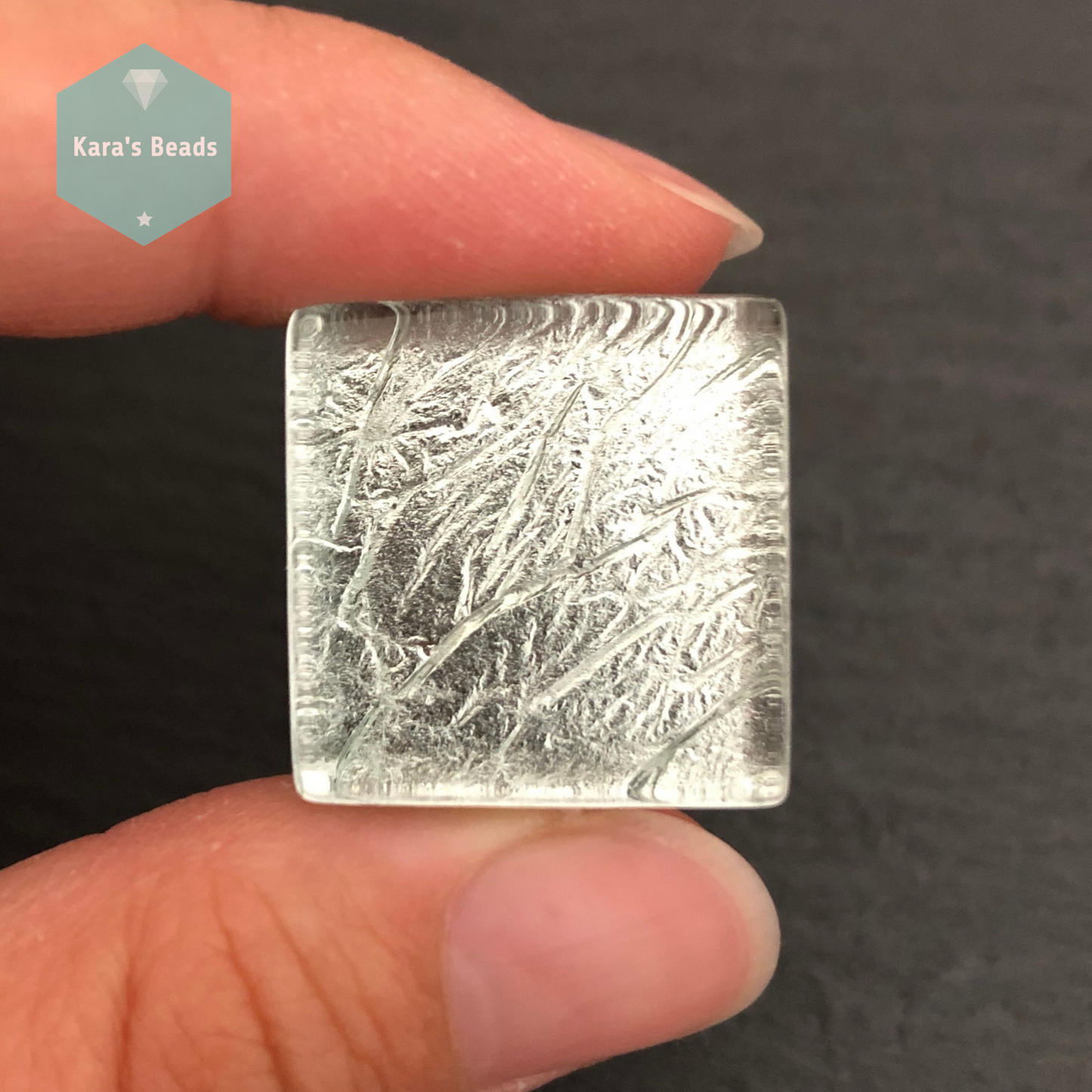 23x23 mm Tile Silver Foil 1 pc