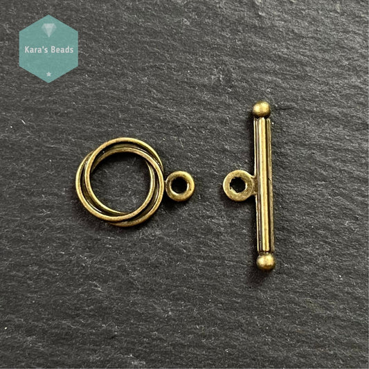 Trinity Toggle Clasp Bronze 1 pc