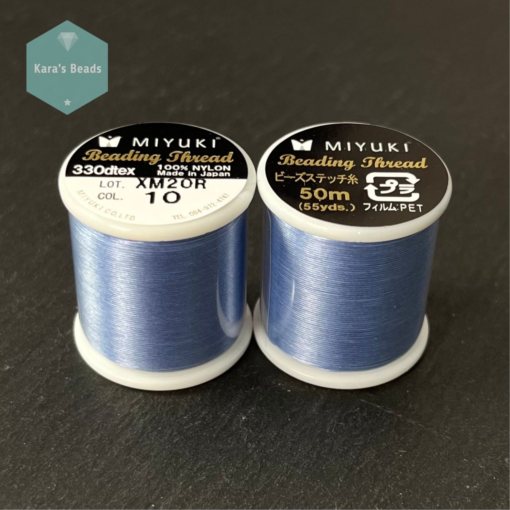 Miyuki Beading Thread 50 m - Col. 10 Light Blue – Kara's Beads