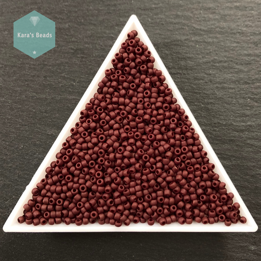 25g Tube 11/0 Toho TR11-46F Opaque Frosted Oxblood