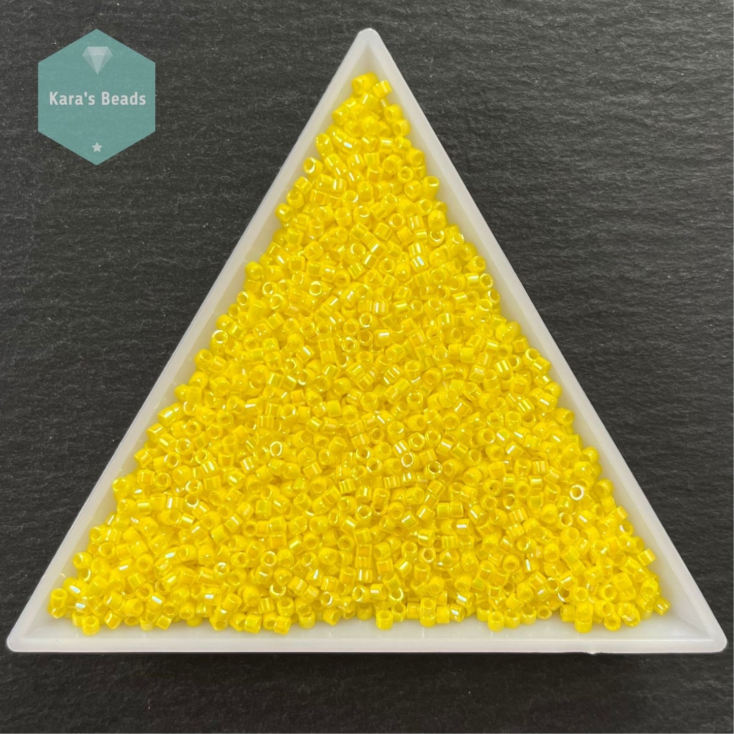 22g Tube 11/0 Miyuki Delica DB0160 Opaque Yellow AB