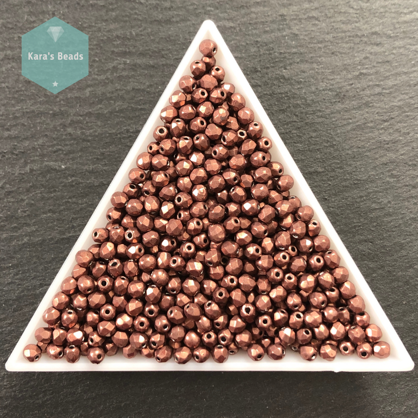 700pcs Tube 3mm Fire Polish 08A01 Sueded Gold Ash Rose