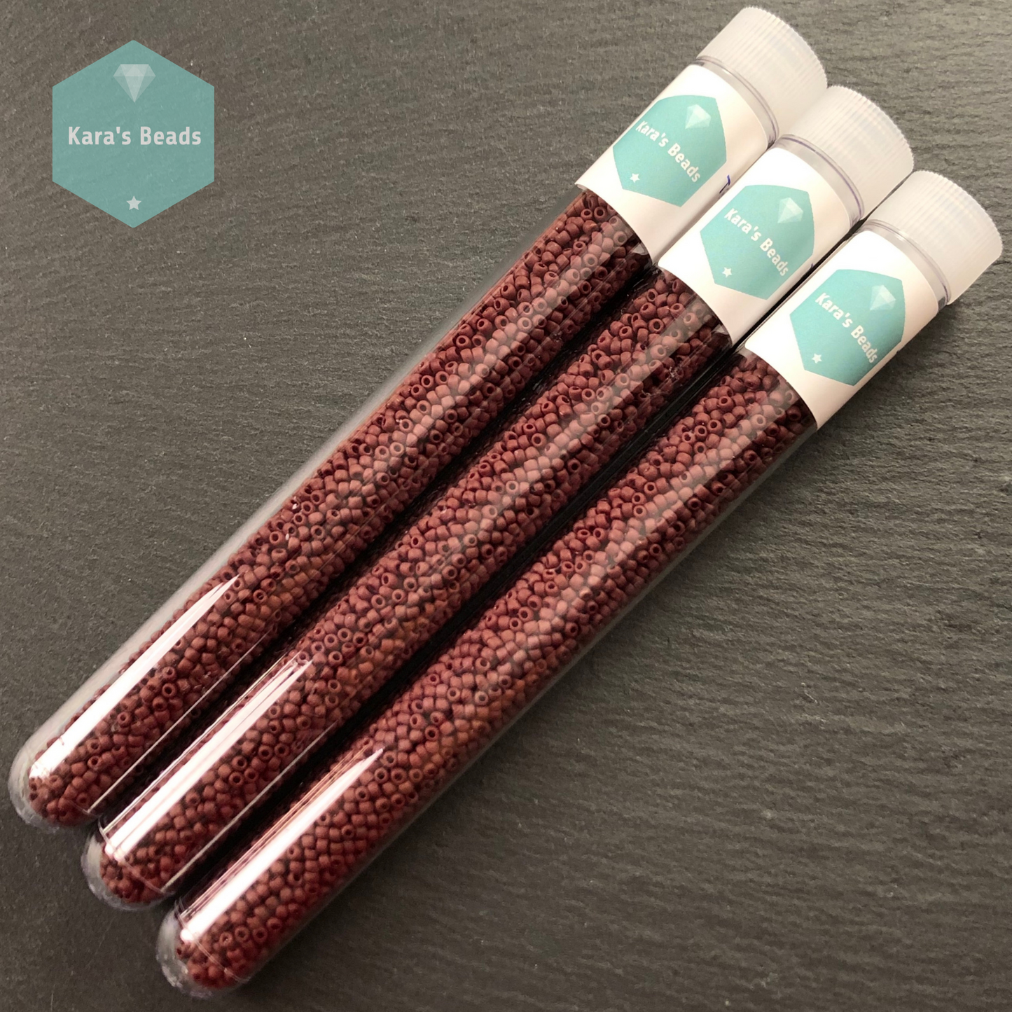 25g Tube 11/0 Toho TR11-46F Opaque Frosted Oxblood