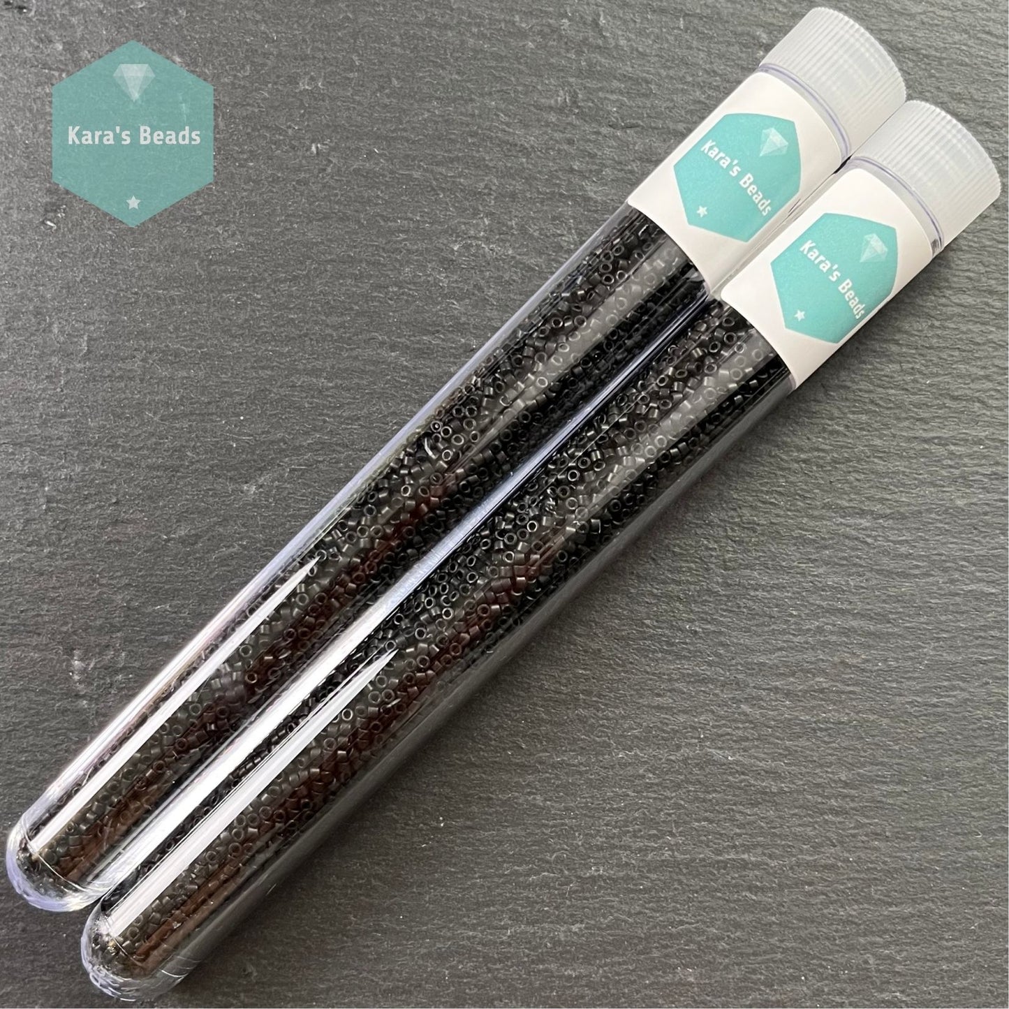 22g Tube 11/0 Miyuki Delica DB0310 Matte Black