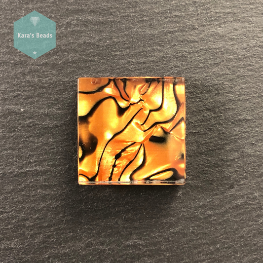 23x23 mm Double Sided Tile Gold Marble Effect 1 pc