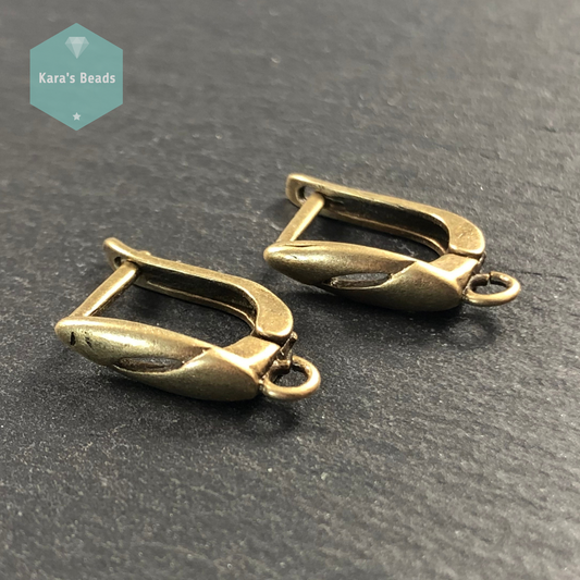 Lever Back Bronze Earring Findings 1 pair