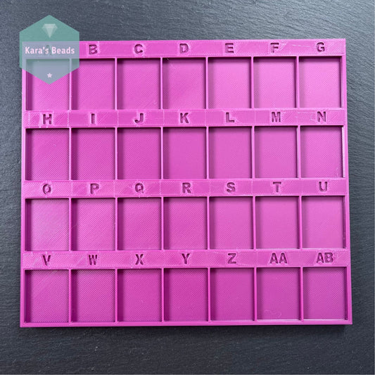 A to AB Bead Tray for Peyote Patterns Purple