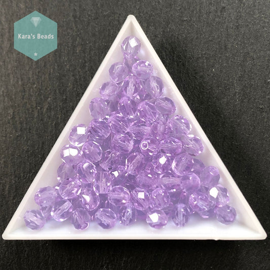 90pcs Tube 6mm Fire Polish Alexandrite