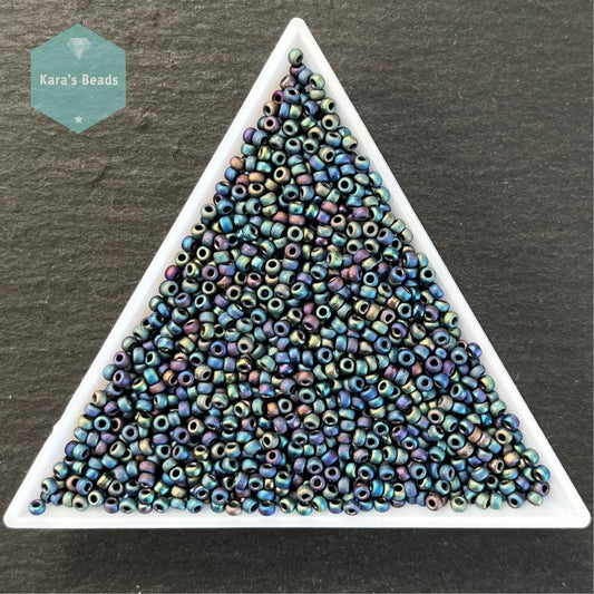 26g Tube 11/0 Miyuki Seed Beads RR11-401FR Matte Multi Iris