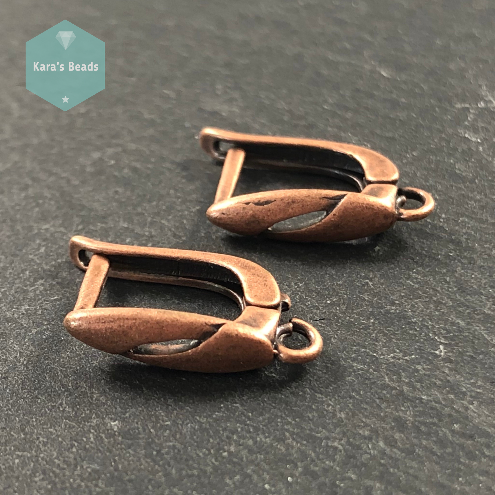 Lever Back Copper Earring Findings 1 pair