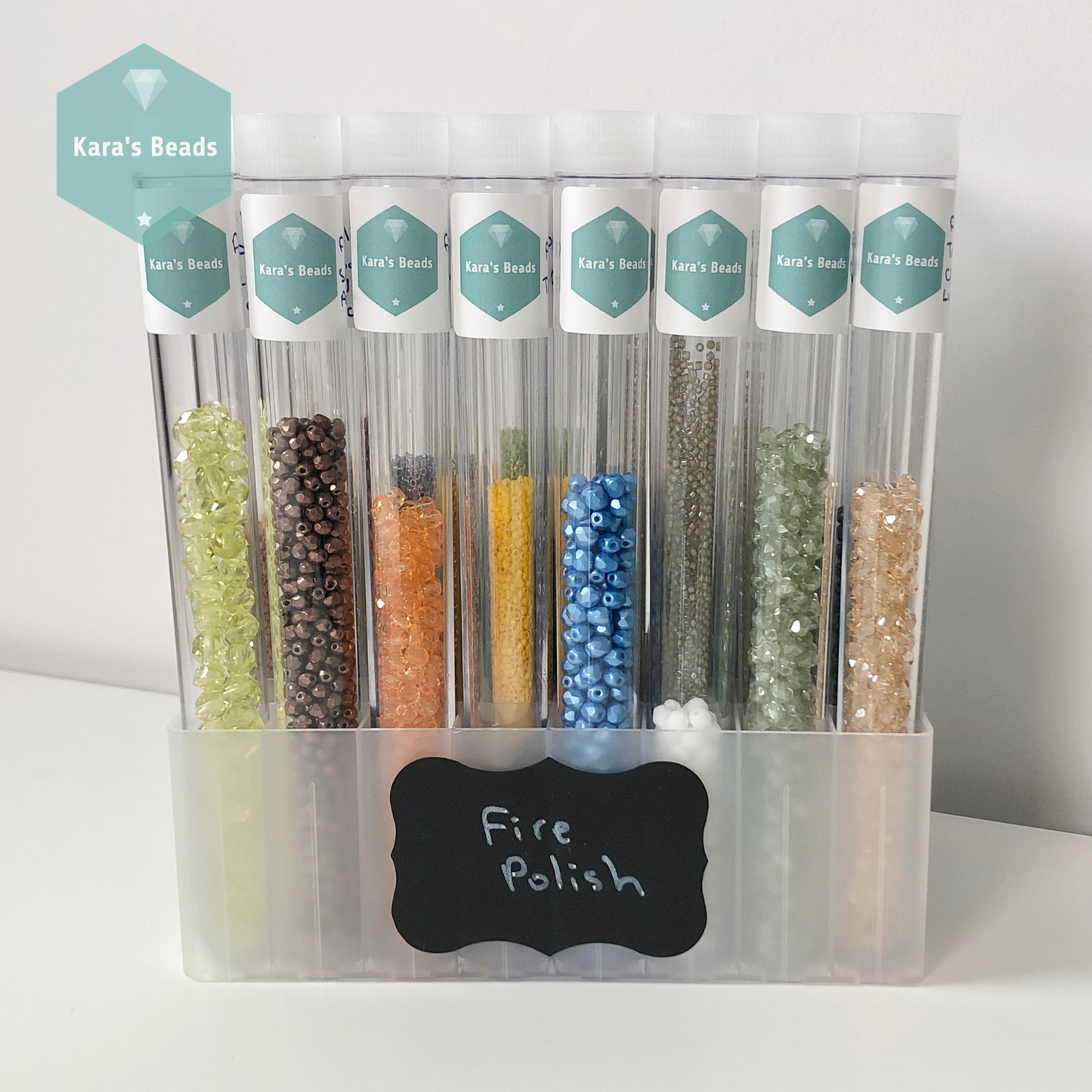 Plastic Tray for Bead Tubes with Waterproof Chalkboard Labels