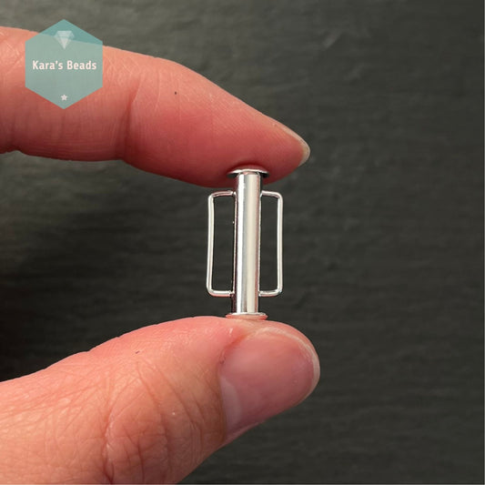 21.5mm Beadsmith Bar Slider Clasp Silver 1 pc