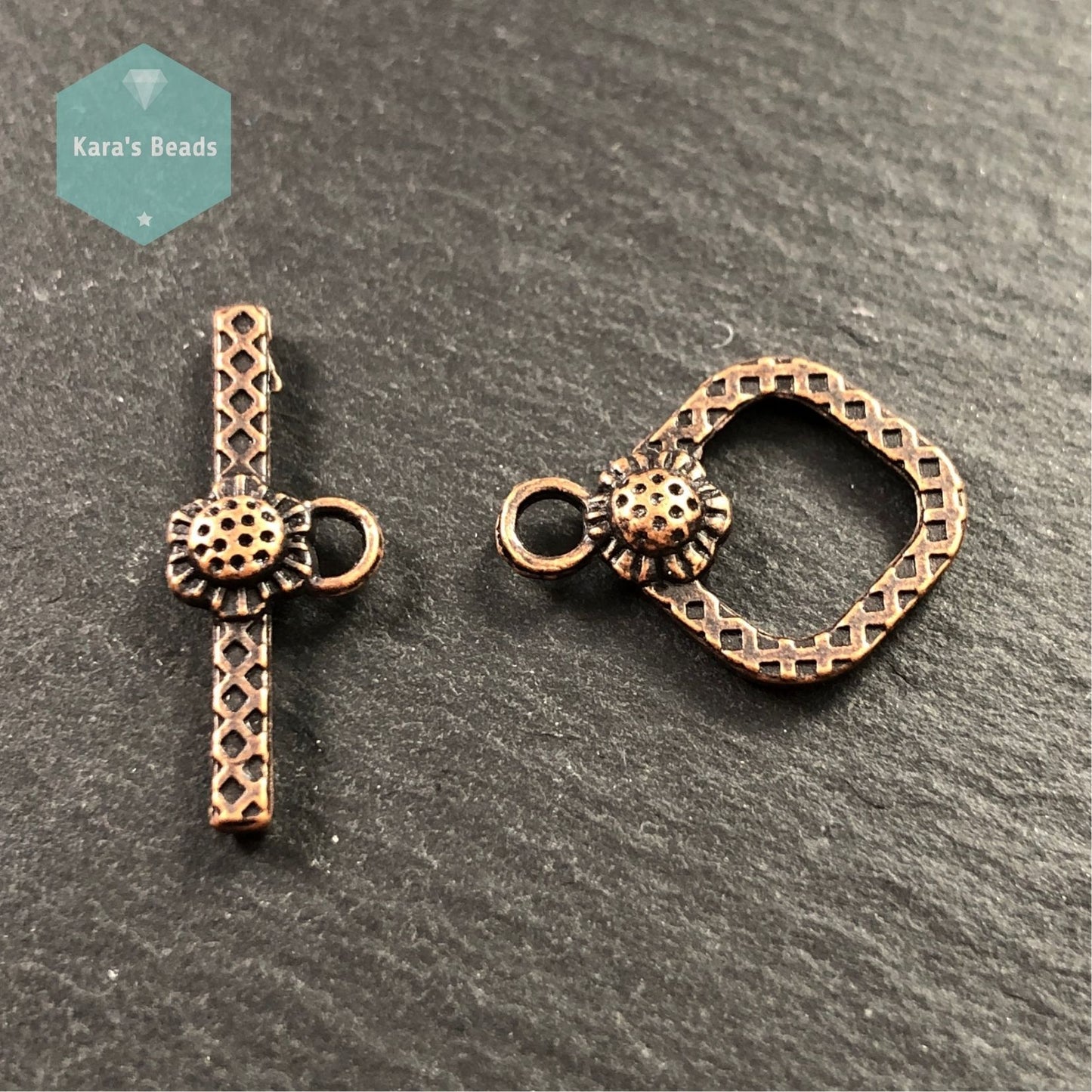 Toggle Clasp Daisy Design Copper 1 pc