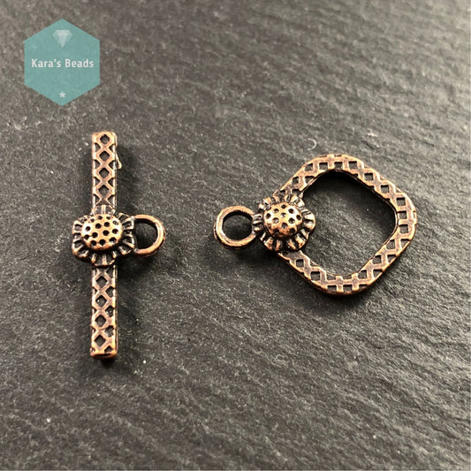 Toggle Clasp Daisy Design Copper 1 pc