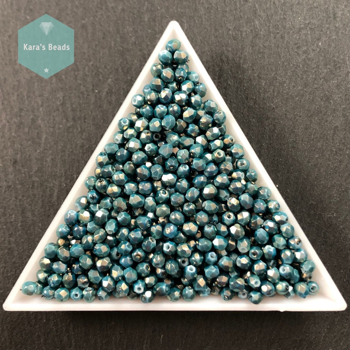 700pcs Tube 3mm Fire Polish Round Beads Halo Ethereal Azurite