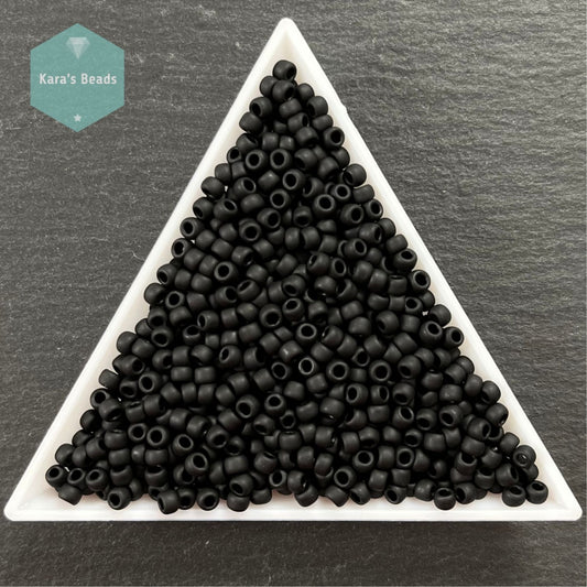 25g Tube 8/0 Toho TR8-49F Opaque Frosted Jet