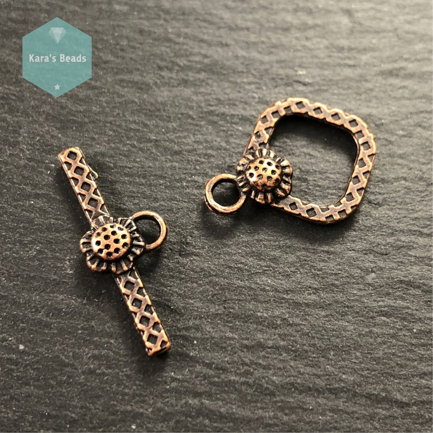 Toggle Clasp Daisy Design Copper 1 pc