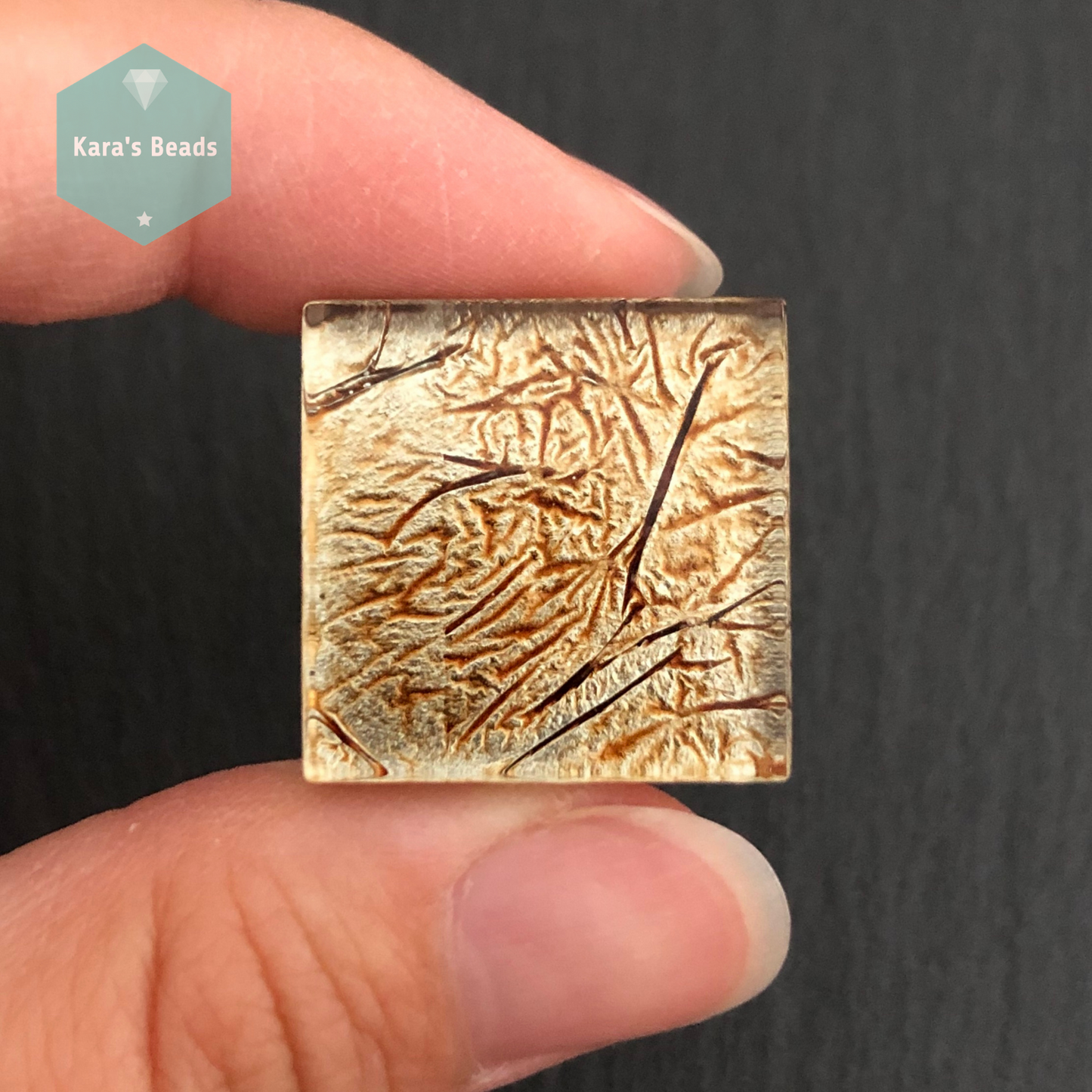 23x23 mm Tile Gold Coffee 1 pc