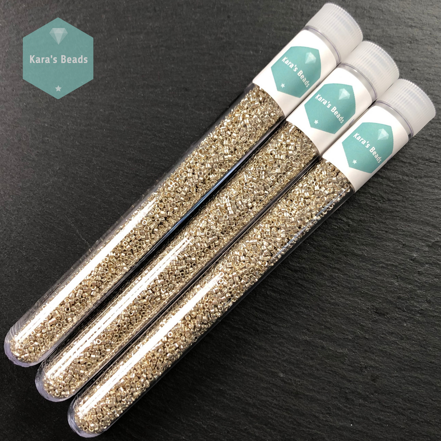 22g Tube 11/0 Miyuki Delica DB1831 Duracoat Galvanized Silver