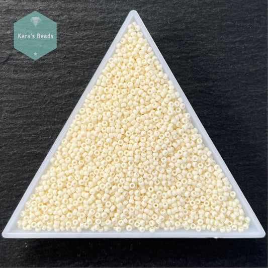 25g Tube 15/0 Miyuki Seed Beads RR15-0491 Opaque Ivory