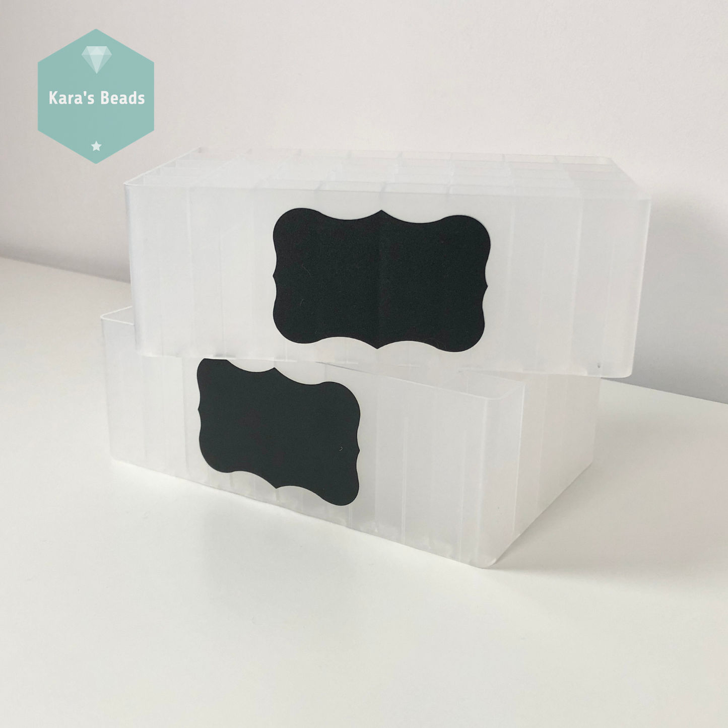 Plastic Tray for Bead Tubes with Waterproof Chalkboard Labels