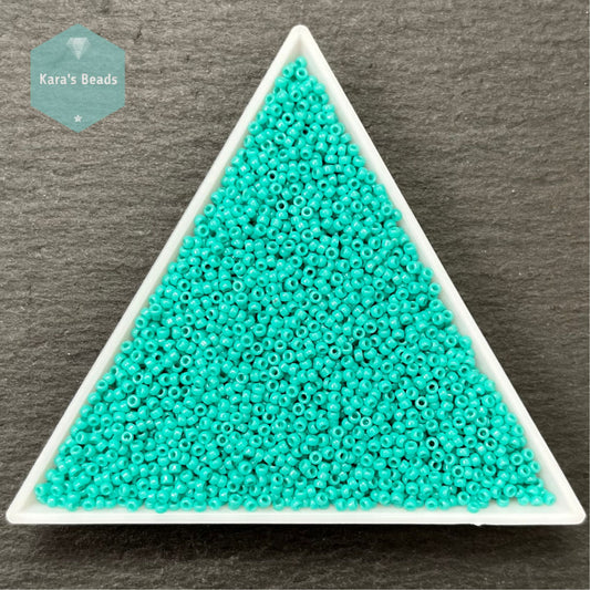 25g Tube 15/0 Miyuki Seed Beads RR15-0412 Opaque Turquoise Green
