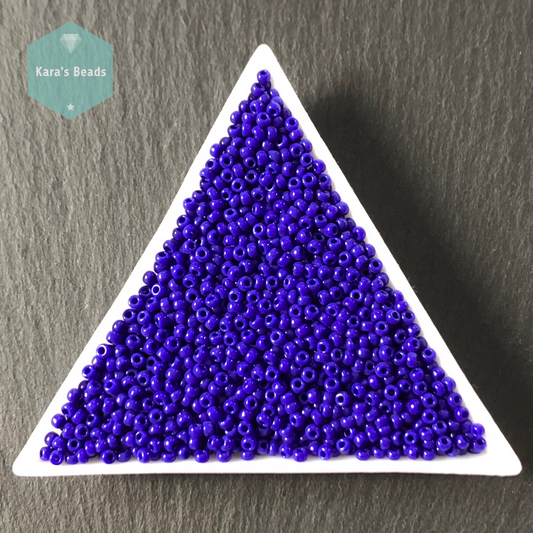 26g Tube 11/0 Miyuki Seed Beads RR11-414 Opaque Cobalt