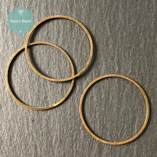 30 mm Round Connector Bronze 1 pc