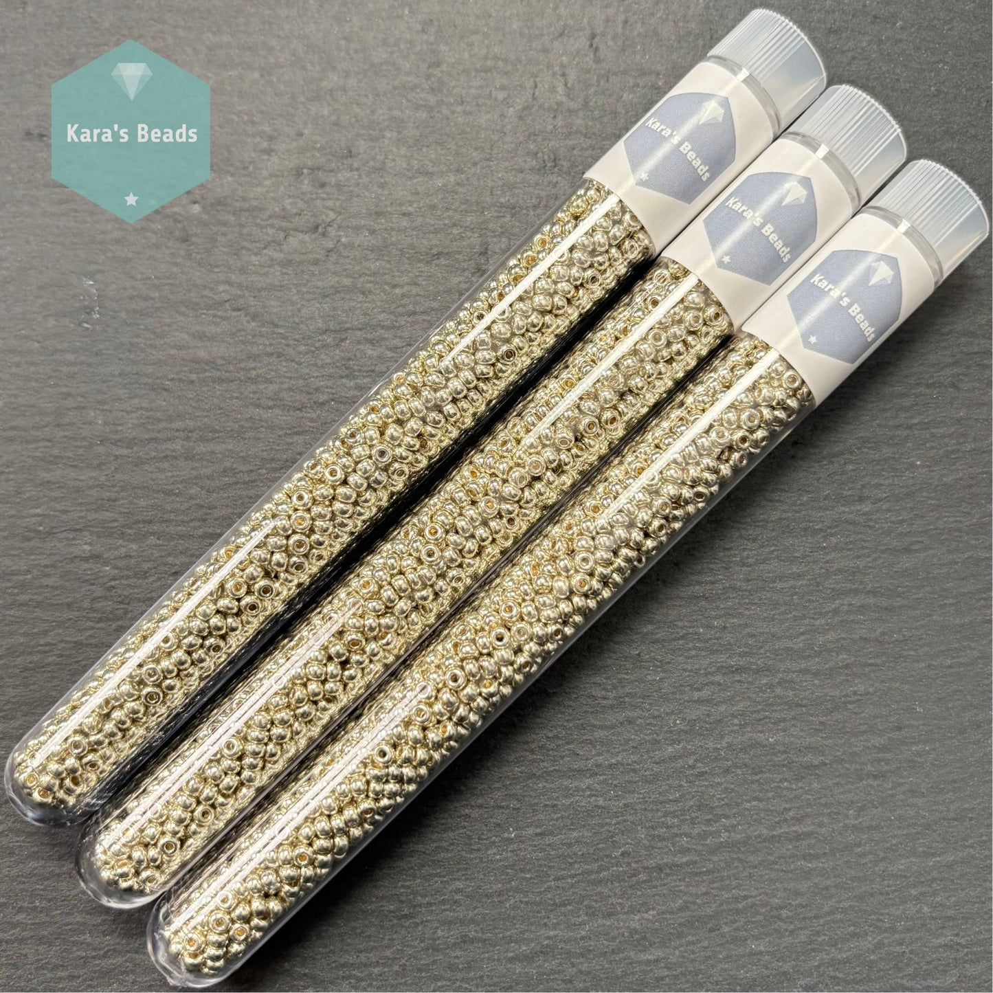 25g Tube 8/0 Miyuki Seed Beads RR8-4201 Duracoat Galvanized Silver