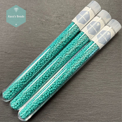 25g Tube 8/0 Miyuki Seed Beads RR8-0412 Opaque Turquoise Green