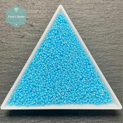 25g Tube 15/0 Miyuki Seed Beads RR15-433 Opaque Light Blue Luster