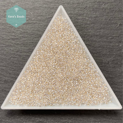 25g Tube 15/0 Miyuki Seed Beads RR15-0001 Silver Lined Crystal