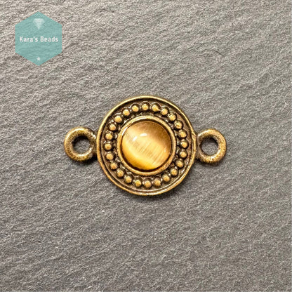 Bronze Tiger Eye Connector 5 pcs