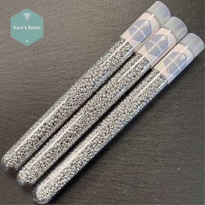 25g Tube 8/0 Miyuki Seed Beads RR8-4587 Aluminium Silver