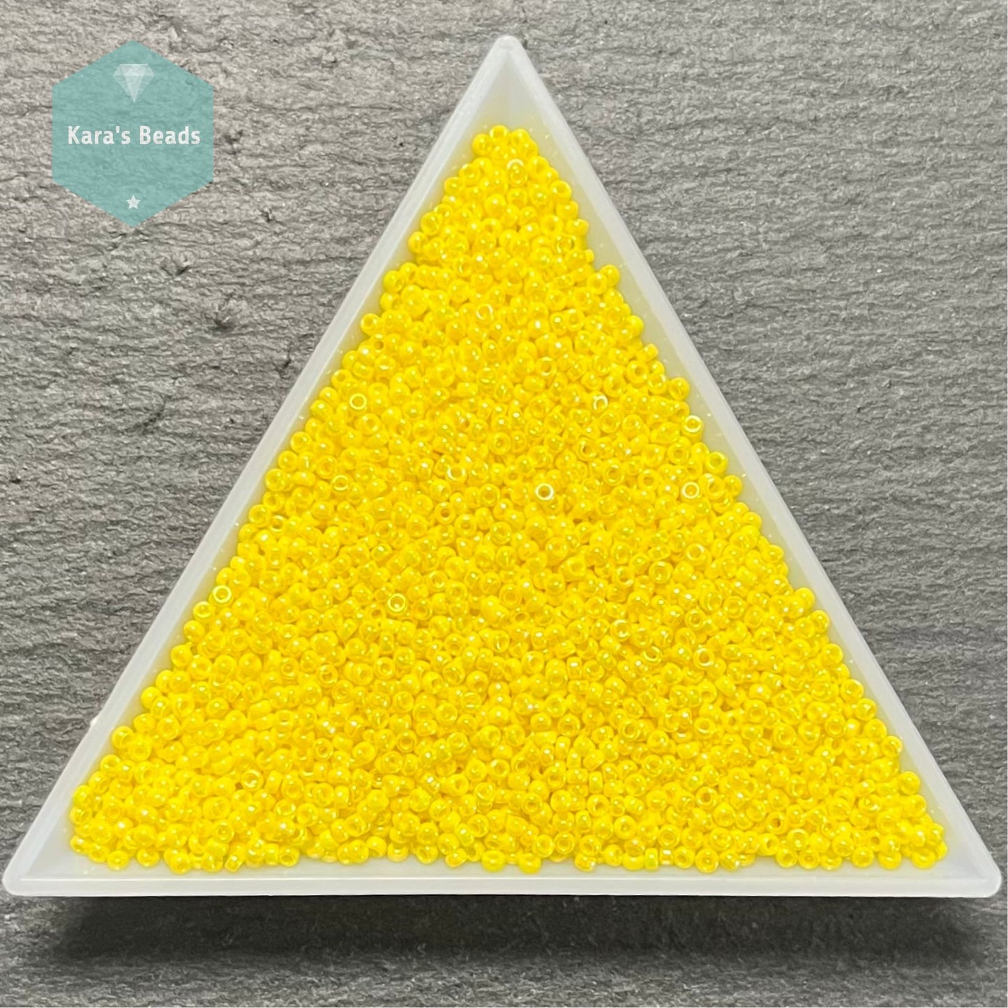 25g Tube 15/0 Miyuki Seed Beads RR15-472 Opaque Yellow AB