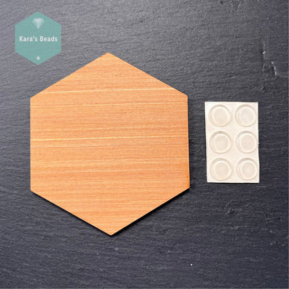 100 mm Wooden Hexagon Shape and Silicone Bumpers 1 pc