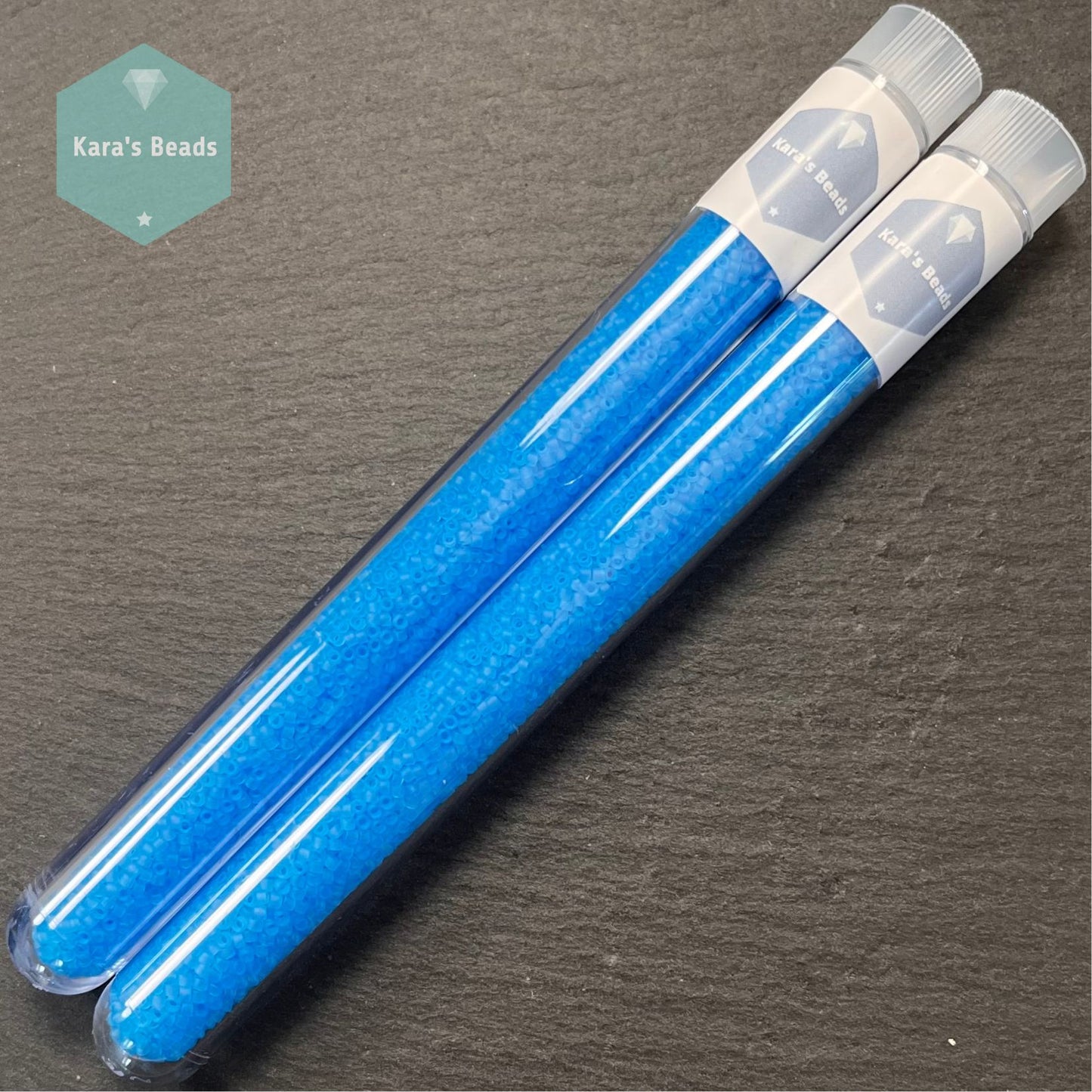 22g Tube 11/0 Miyuki Delica DB1269 Matte Transparent Ocean Blue