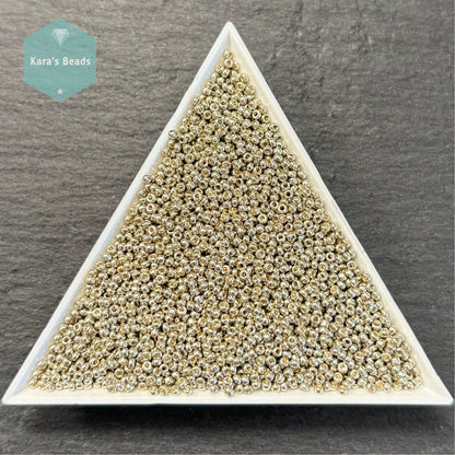 25g Tube 15/0 Miyuki Seed Beads RR15-4221 Duracoat Galvanized Light Pewter