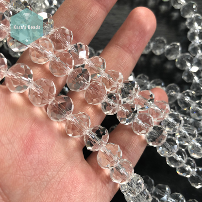 25pcs Strand 8x10 mm Rondelle Beads Crystal